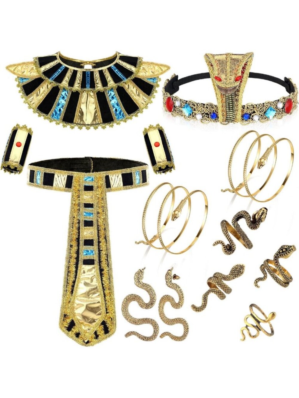 11 Pcs Egyptian Costume Accessories for Women - Perfect for Themed Parties